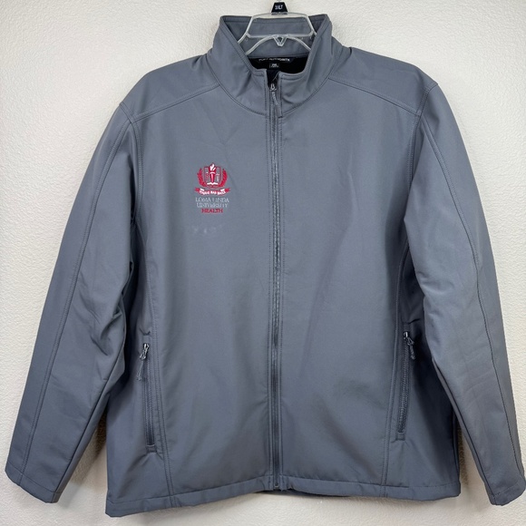 Port Authority Loma Linda University Health Mens Gray Soft Shell Zip Jacket 2XL - Picture 1 of 16